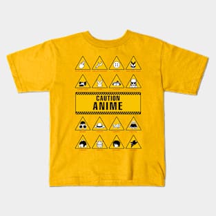 Anime Signs - Caution Kids T-Shirt